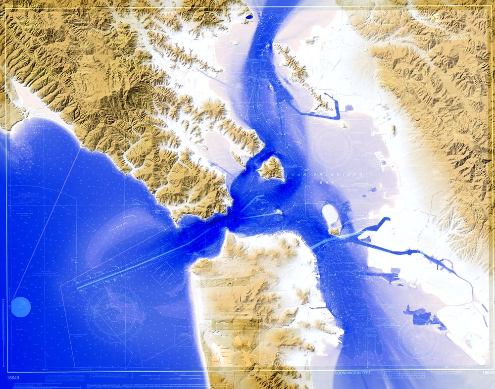 Digital depth model of the Golden Gate