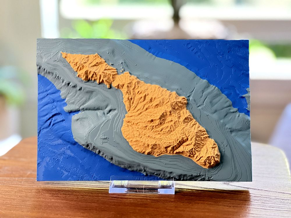 The finished Catalina Island piece